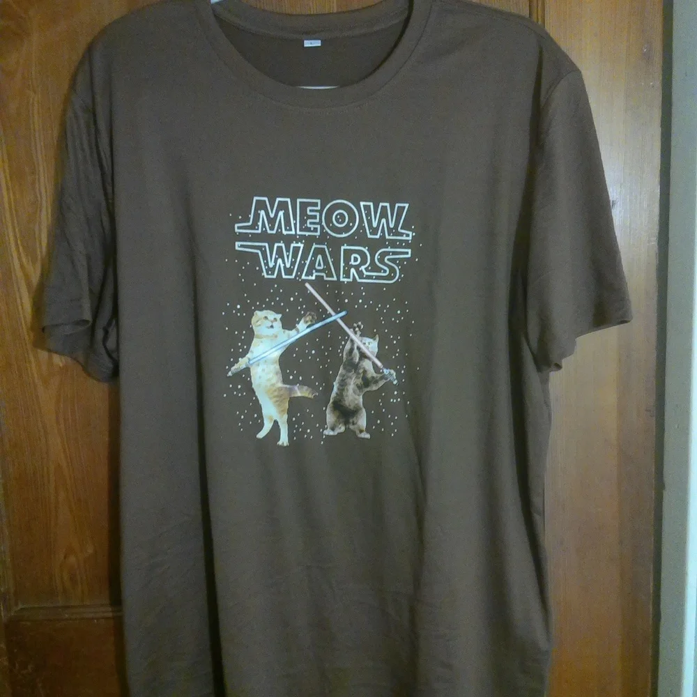 Brown Cat Graphic Tee Clothing & Accessories Meow Wars